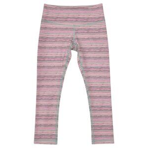 Lululemon Athletica Crop Leggings Luxtreme Pastel Pink Stripe workout pants 4
